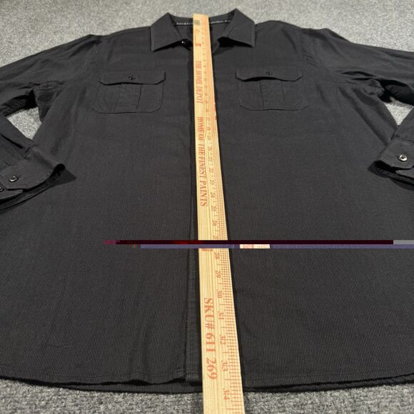 Rock and Republic Long Sleeve Button Up Dark Gray Shirt Men's XXL 2XL - Picture 6 of 6